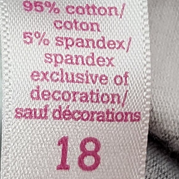 Justice Black White Check SS Black Sequin Bow Neckline Cotton Span Top Size 18 - Picture 15 of 16